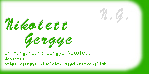 nikolett gergye business card